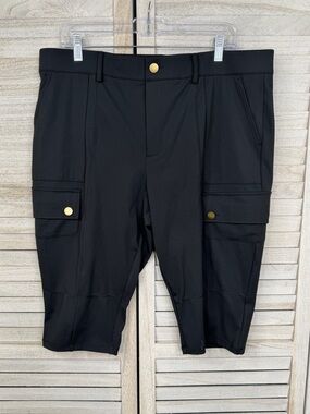 HALARA DayStretch High Waisted Skinny Cargo Pedal Pusher with Pockets-1X